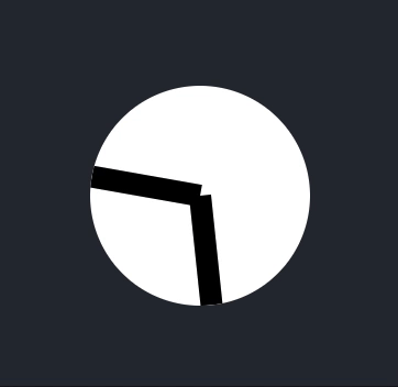 A clock A gif of the first clock with its arms moving around